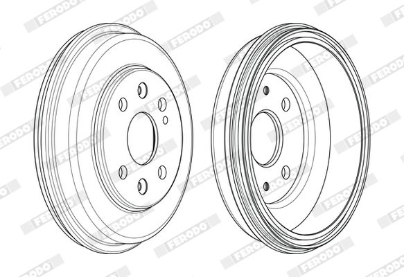 fdr329823 Ferodo Тормозной барабан для Mazda 2
