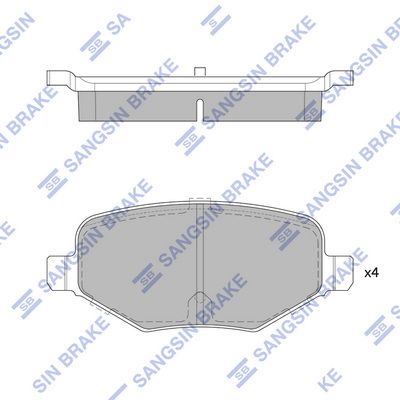 sp1717 Hi-Q Тормозные колодки для Ford Explorer