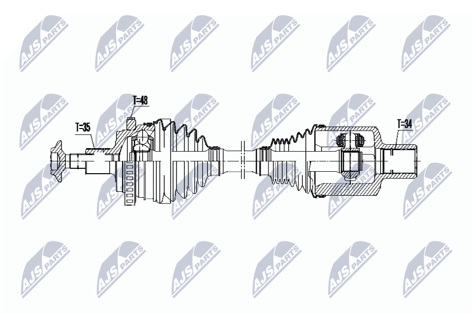 npwme073 NTY Полуось для Mercedes S-Class