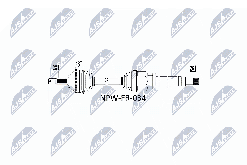 npwfr034 NTY Полуось