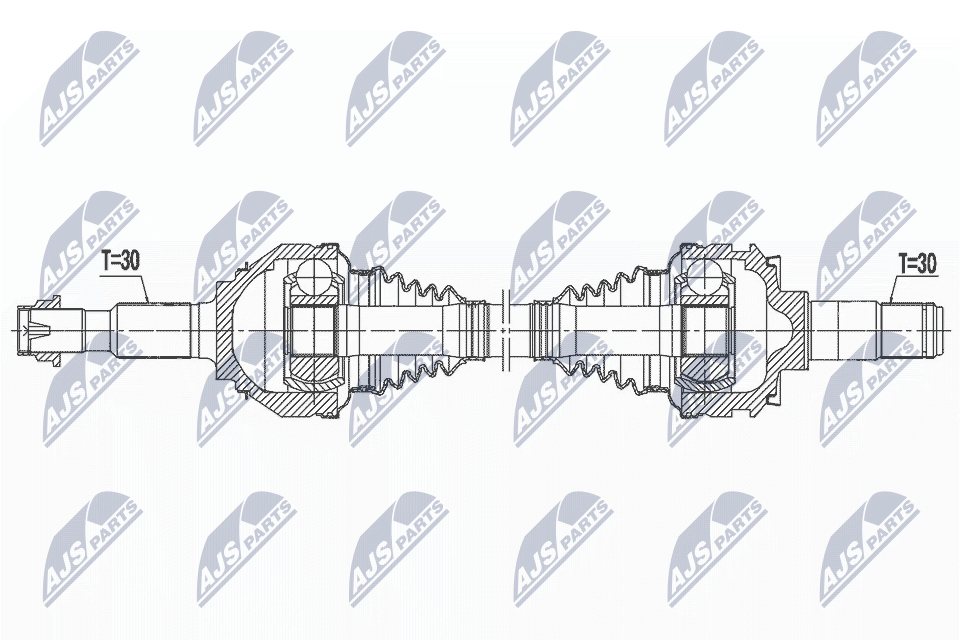 npwty183 NTY Піввісь для Lexus LS