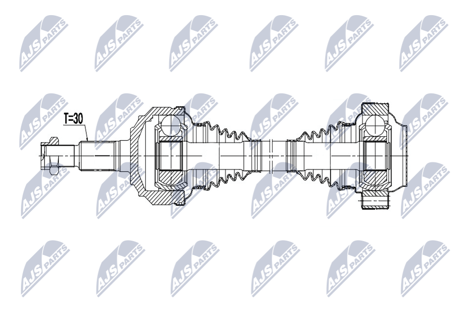 npwps011 NTY Полуось для Porsche 911