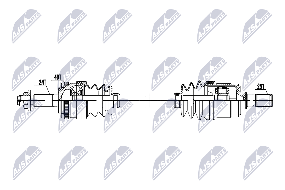 npwka404 NTY Полуось для Kia Picanto
