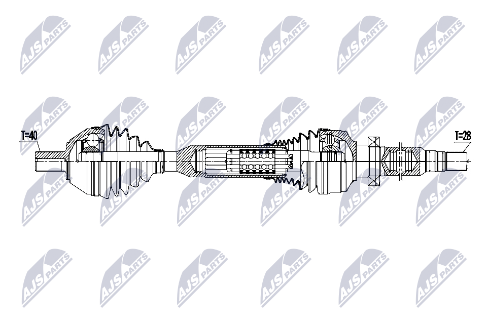 npwvv174 NTY Піввісь для Volvo XC60