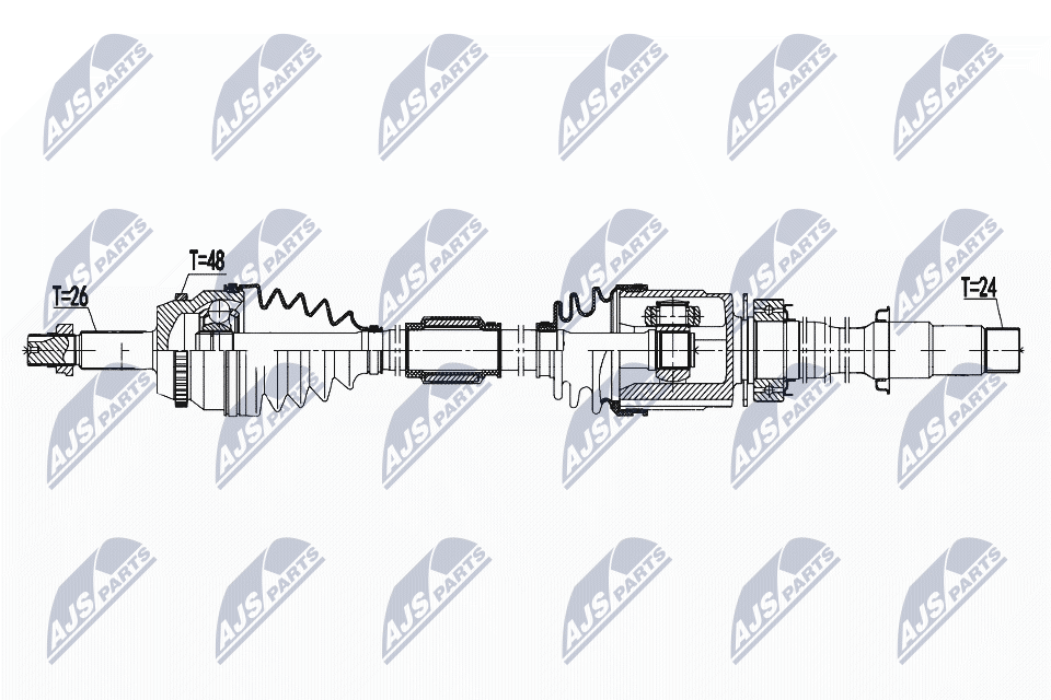 npwty173 NTY Полуось для Toyota Camry