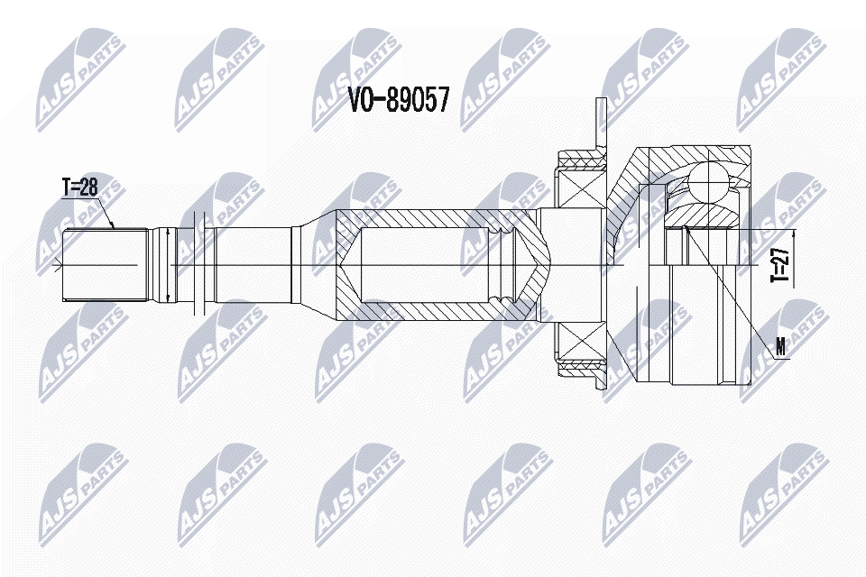 npwvv100 NTY ШРУС для Volvo XC60