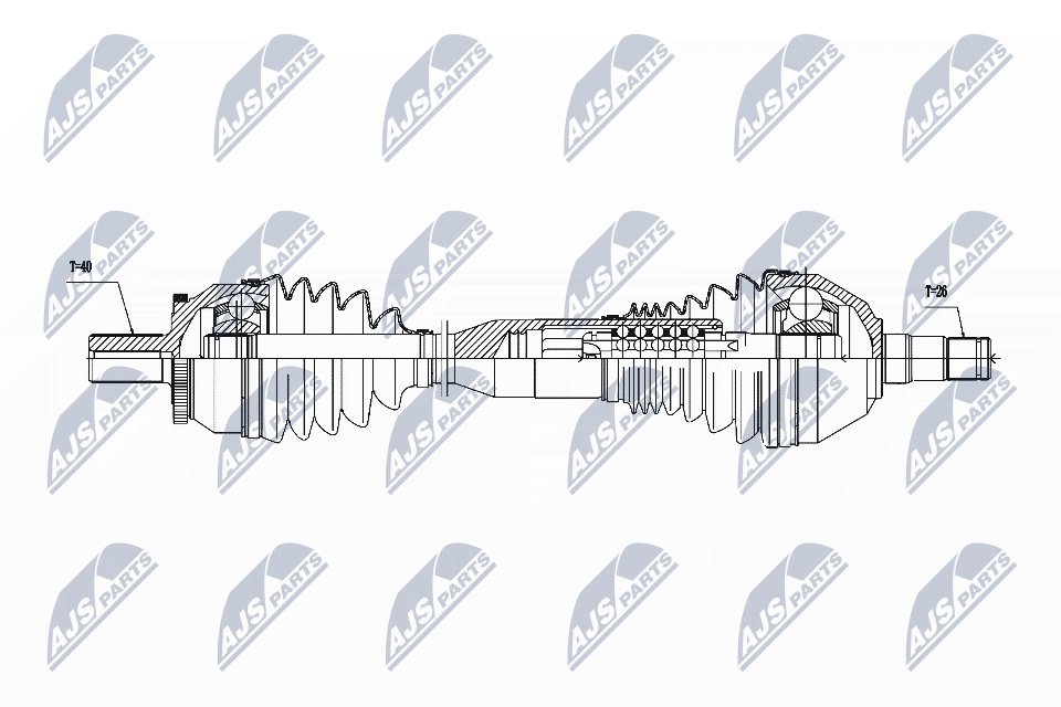 npwvv059 NTY Полуось для Volvo XC90