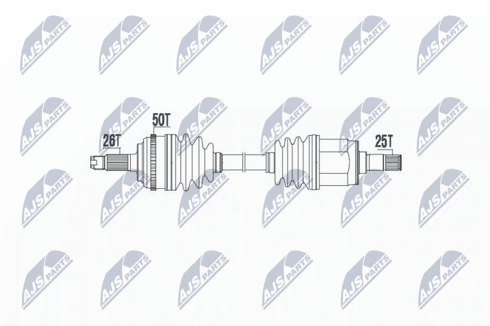 npwhd031 NTY Полуось для Honda Civic