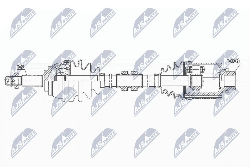 npwns088 NTY Полуось для Nissan Murano