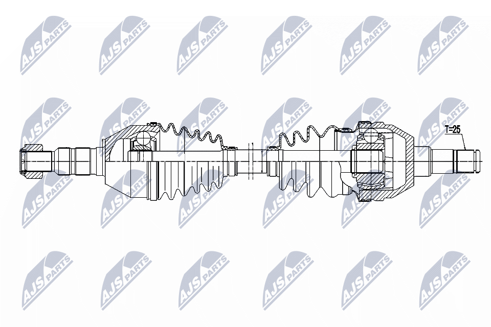 npwpl169 NTY Полуось для Opel Insignia
