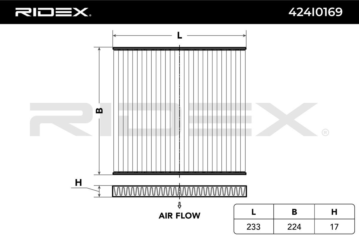 424i0169 RIDEX Фільтр салону