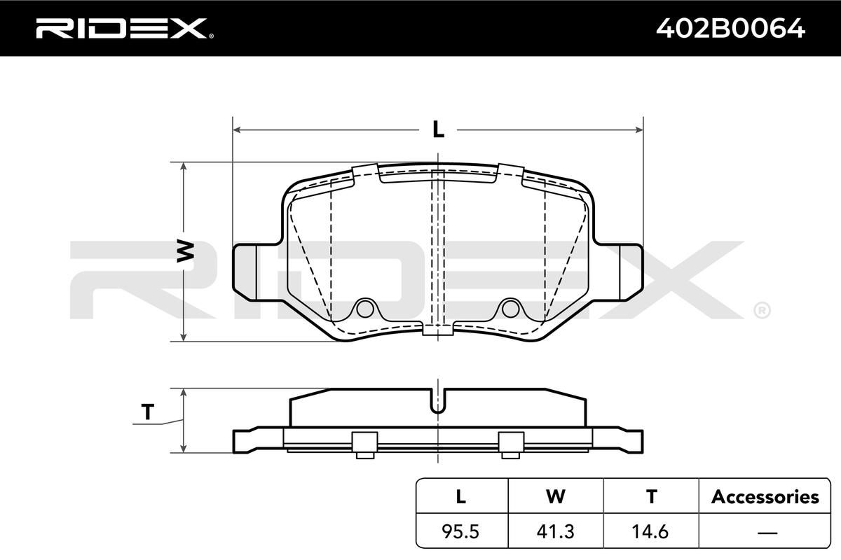 402b0064 RIDEX Тормозные колодки