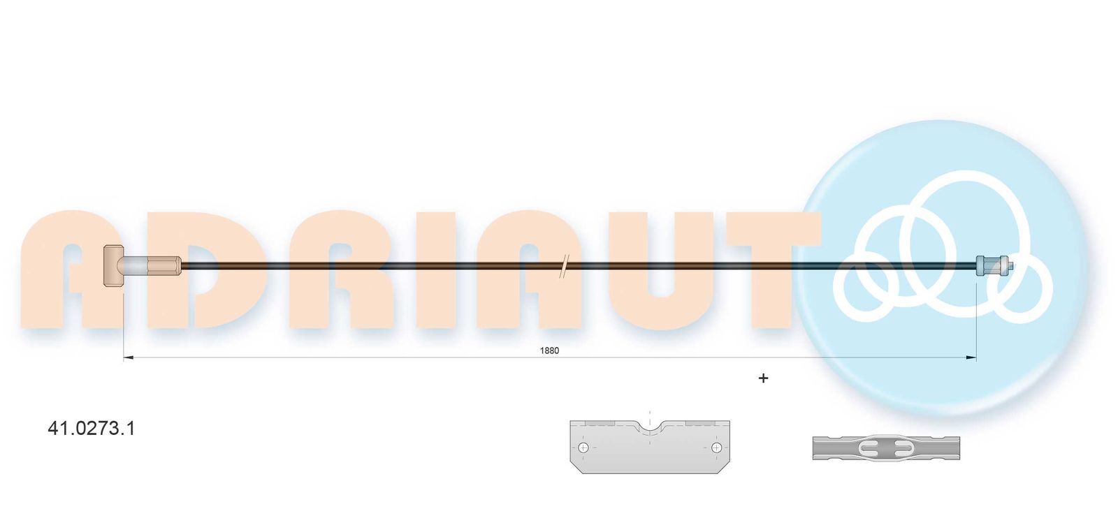 4102731 Adriauto Трос ручного тормоза