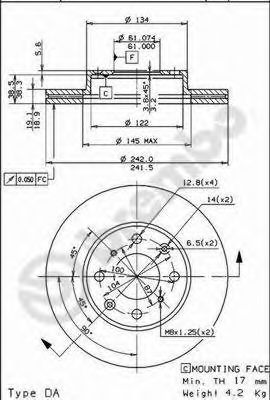 09.5023.10 Brembo Тормозной диск