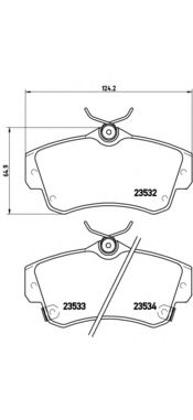 P 11 012 Brembo Тормозные колодки для Chrysler PT Cruiser
