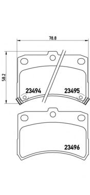 P 16 009 Brembo Гальмівні колодки
