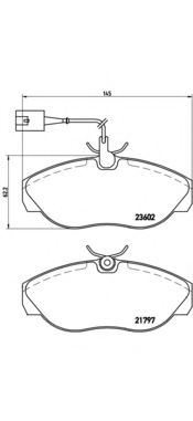 P 23 083 Brembo Тормозные колодки