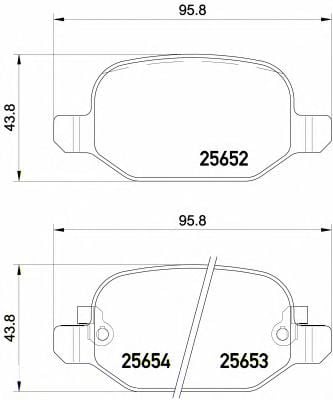 P 23 150 Brembo Гальмівні колодки для Fiat 500