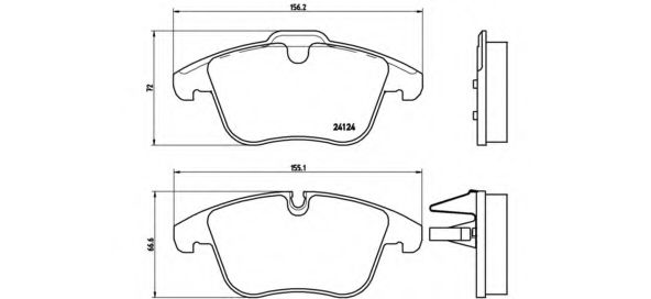 P 36 022 Brembo Тормозные колодки
