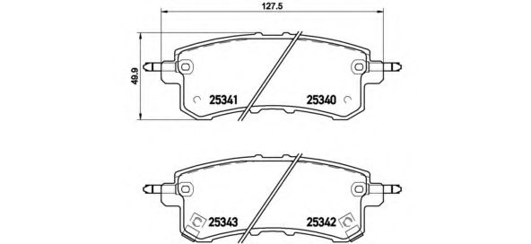 P 56 082 Brembo Гальмівні колодки