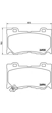 Тормозные колодки Brembo P 56 084