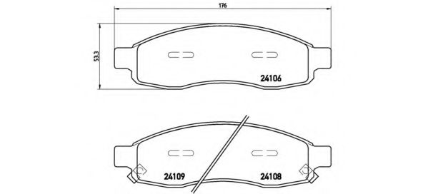 P 58 001 Brembo Тормозные колодки