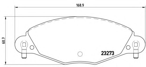 P 61 072 Brembo Гальмівні колодки для Citroen C5