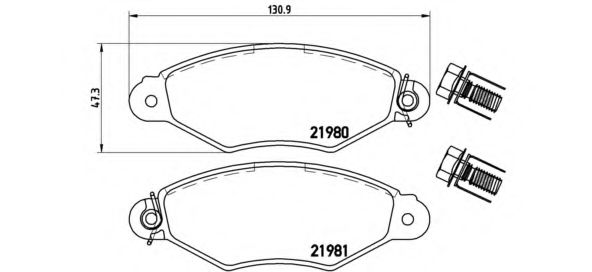 P 61 098 Brembo Тормозные колодки