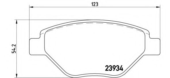 P 68 031 Brembo Гальмівні колодки для Renault Megane