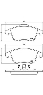 P 68 045 Brembo Тормозные колодки