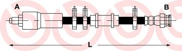 T 50 045 Brembo Гальмівний шланг