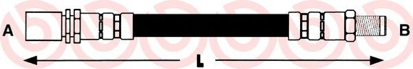 T 83 003 Brembo Гальмівний шланг для Toyota Land Cruiser