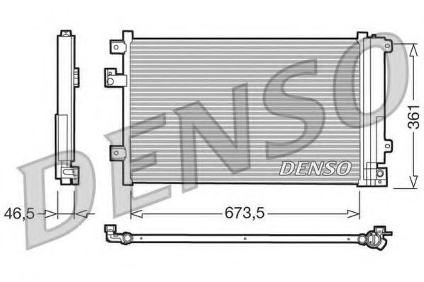 DCN09084 Denso Радіатор кондиціонера для Fiat Multipla