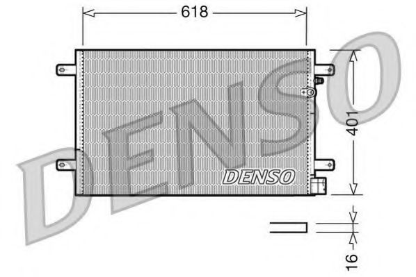 DCN02006 Denso Радіатор кондиціонера