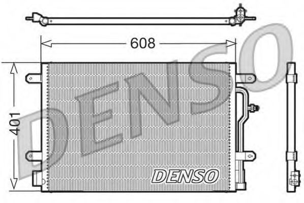 DCN02011 Denso Радиатор кондиционера