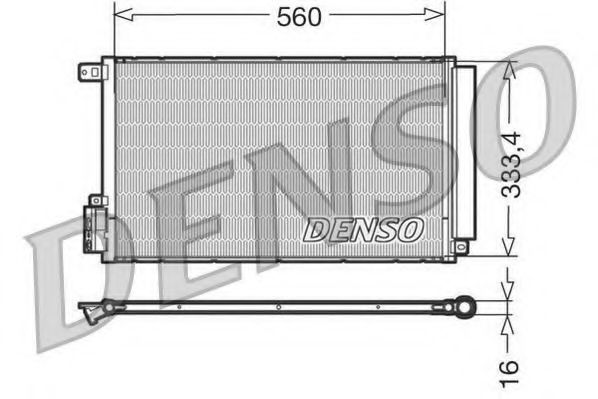 DCN13109 Denso Радіатор кондиціонера