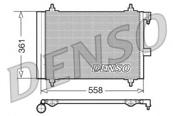 DCN21025 Denso Радиатор кондиционера