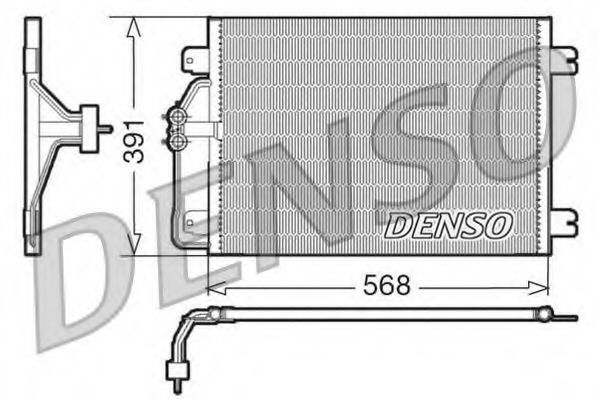 DCN23010 Denso Радиатор кондиционера