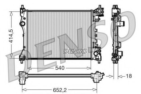 DRM01005 Denso Радіатор охолодження двигуна для Alfa Romeo Mito