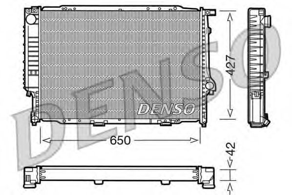 DRM05056 Denso Радіатор охолодження двигуна для BMW 5 Series