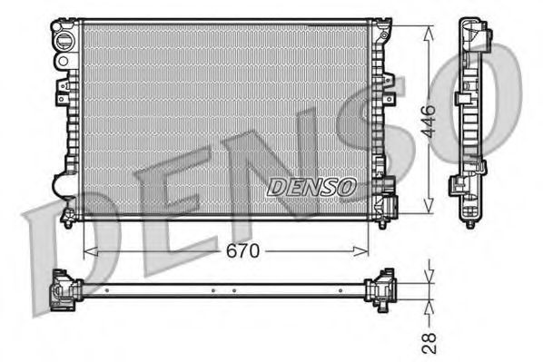 DRM07050 Denso Радіатор охолодження двигуна