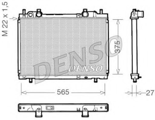 DRM09025 Denso Радіатор охолодження двигуна