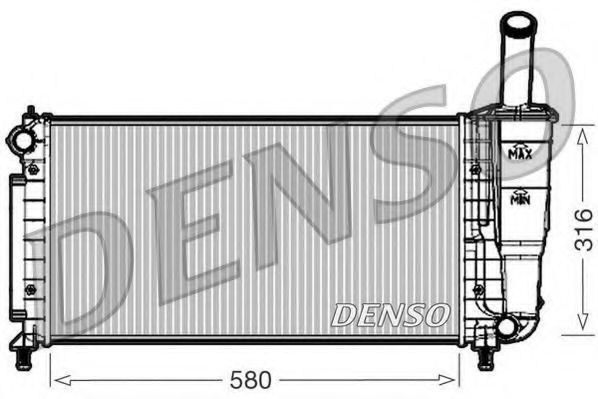 DRM09105 Denso Радіатор охолодження двигуна
