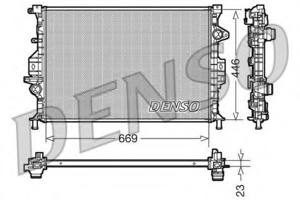 DRM10077 Denso Радіатор охолодження двигуна