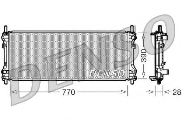 DRM10103 Denso Радиатор охлаждения двигателя для Ford Transit