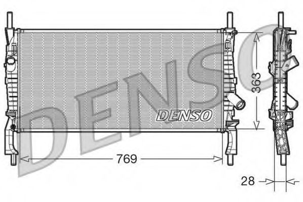 DRM10106 Denso Радиатор охлаждения двигателя
