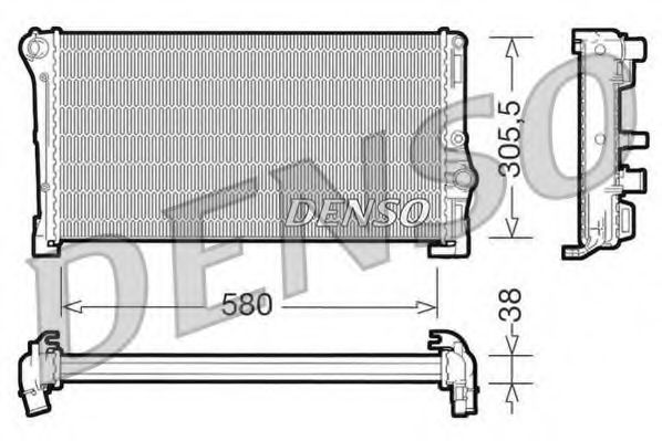 DRM13010 Denso Радіатор охолодження двигуна