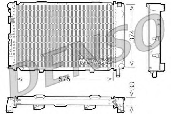 DRM17064 Denso Радіатор охолодження двигуна для Mercedes 190