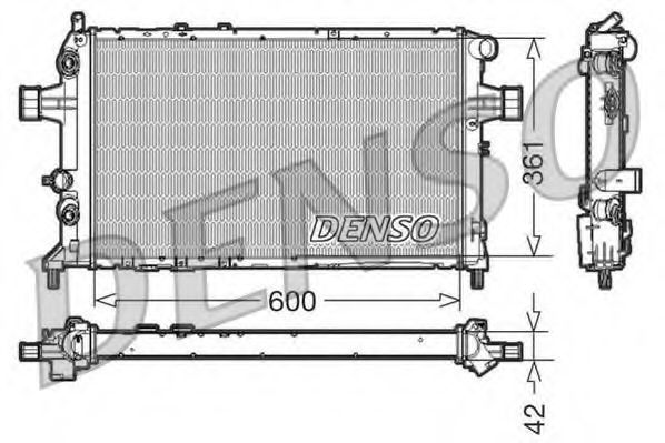 DRM20016 Denso Радіатор охолодження двигуна