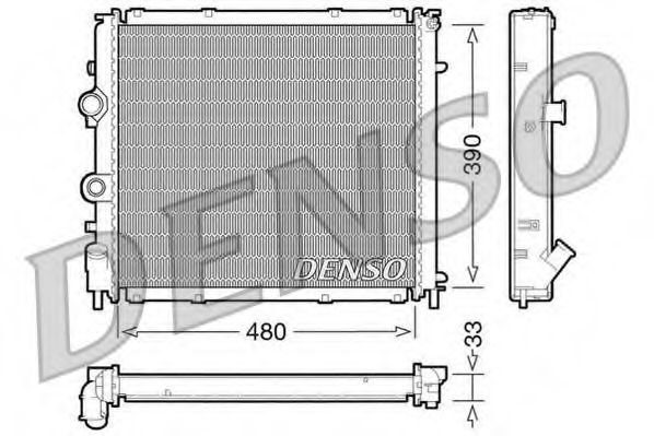 DRM23011 Denso Радиатор охлаждения двигателя